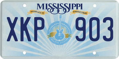 MS license plate XKP903