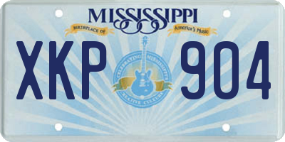 MS license plate XKP904