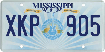 MS license plate XKP905