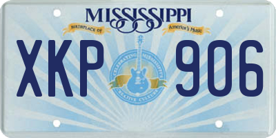 MS license plate XKP906