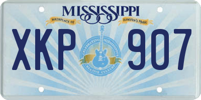 MS license plate XKP907