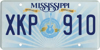 MS license plate XKP910