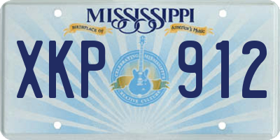 MS license plate XKP912