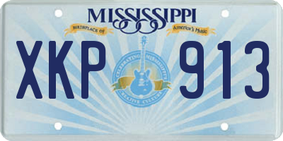 MS license plate XKP913