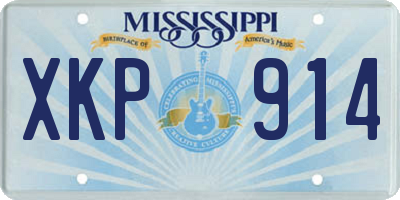 MS license plate XKP914