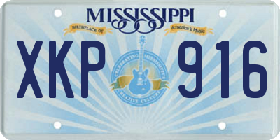 MS license plate XKP916