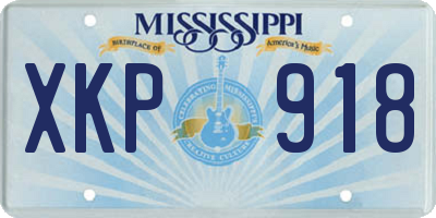 MS license plate XKP918
