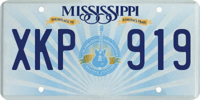 MS license plate XKP919