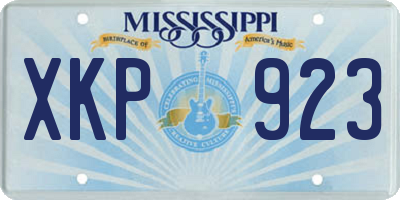 MS license plate XKP923