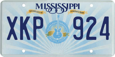 MS license plate XKP924