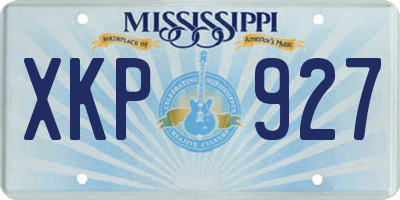 MS license plate XKP927
