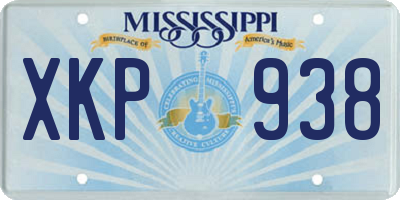 MS license plate XKP938