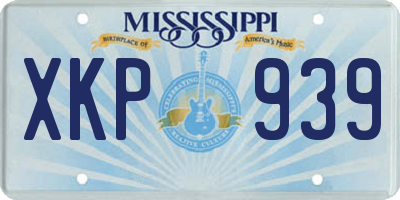 MS license plate XKP939