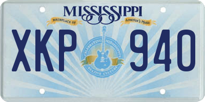 MS license plate XKP940