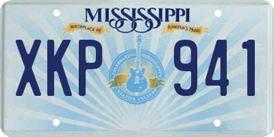 MS license plate XKP941
