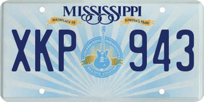 MS license plate XKP943
