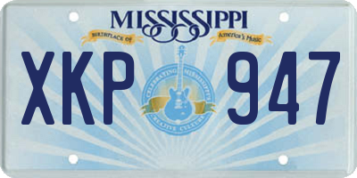 MS license plate XKP947