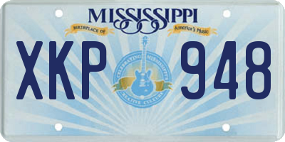 MS license plate XKP948
