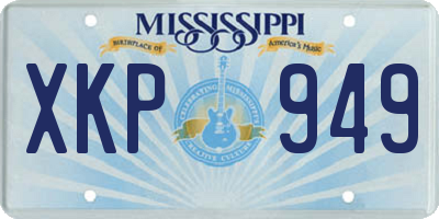 MS license plate XKP949