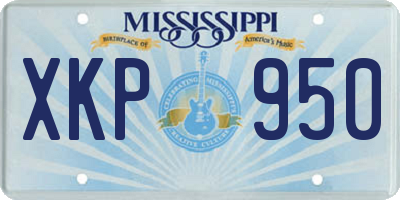 MS license plate XKP950