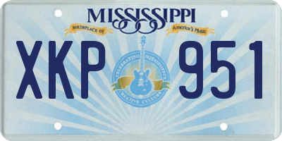 MS license plate XKP951