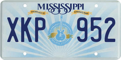 MS license plate XKP952