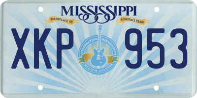 MS license plate XKP953