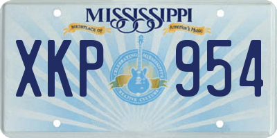 MS license plate XKP954