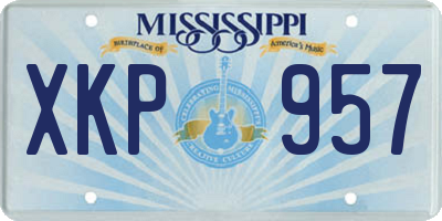 MS license plate XKP957