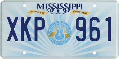 MS license plate XKP961