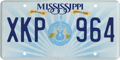MS license plate XKP964