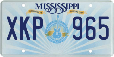 MS license plate XKP965