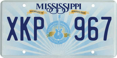 MS license plate XKP967