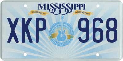 MS license plate XKP968
