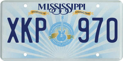 MS license plate XKP970