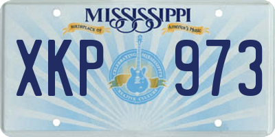 MS license plate XKP973