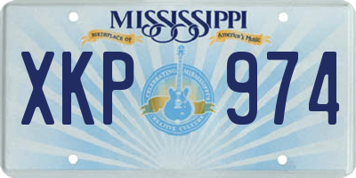 MS license plate XKP974