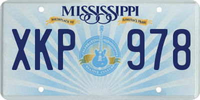 MS license plate XKP978