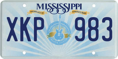 MS license plate XKP983