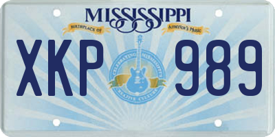 MS license plate XKP989