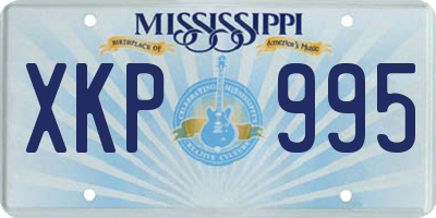 MS license plate XKP995