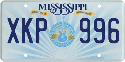 MS license plate XKP996