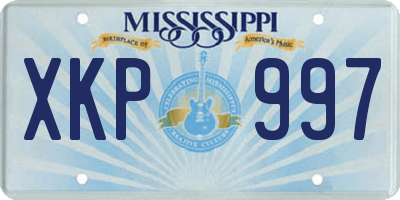 MS license plate XKP997