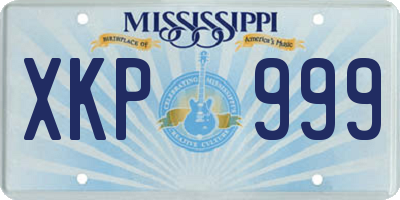 MS license plate XKP999