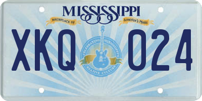 MS license plate XKQ024