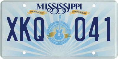 MS license plate XKQ041