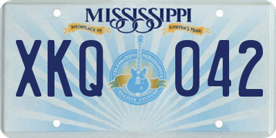 MS license plate XKQ042