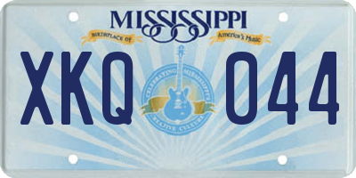MS license plate XKQ044