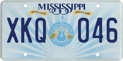 MS license plate XKQ046