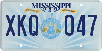 MS license plate XKQ047